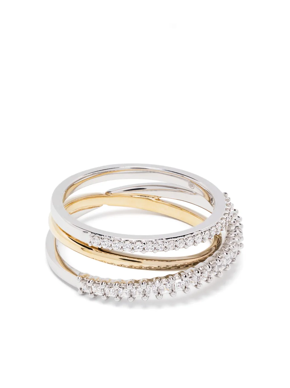 Кольцо Hyperbola Swarovski, серебяный 
Кольцо Hyperbola Swarovski, серебяный