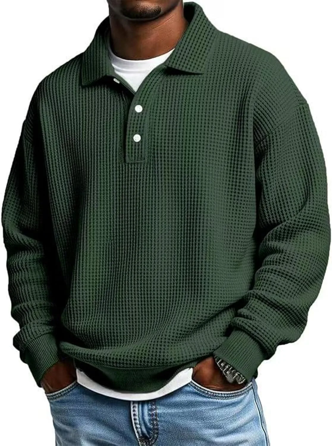 Мужская поло с длинным рукавом Waffle Knit, Casual, Big and Tall, с стеганым воротником
Мужская поло с длинным рукавом Waffle Knit, Casual, Big and Tall, с стеганым воротником