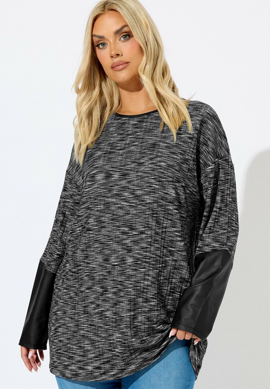 Топ Yours Clothing Long sleeved top, Grey
Топ Yours Clothing Long sleeved top, Grey