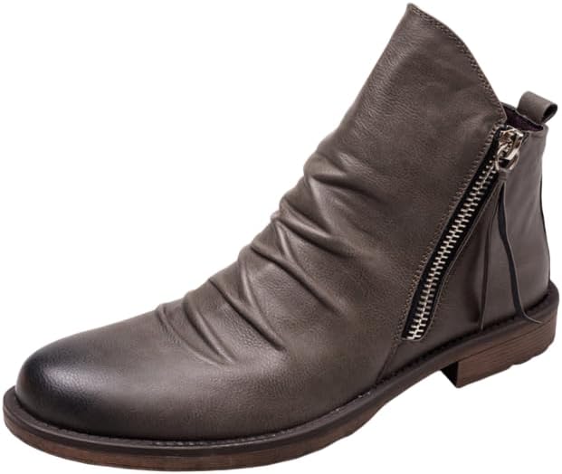 Мужские ковбойские сапоги Hhhchpm - мужские западные сапоги, с квадратным носком и низким голенищем, противоскользящие, прочные и стильные ретро-классические короткие сапоги, подходят для весны и осени, серый
Мужские ковбойские сапоги Hhhchpm - мужские западные сапоги, с квадратным носком и низким голенищем, противоскользящие, прочные и стильные ретро-классические короткие сапоги, подходят для весны и осени, серый