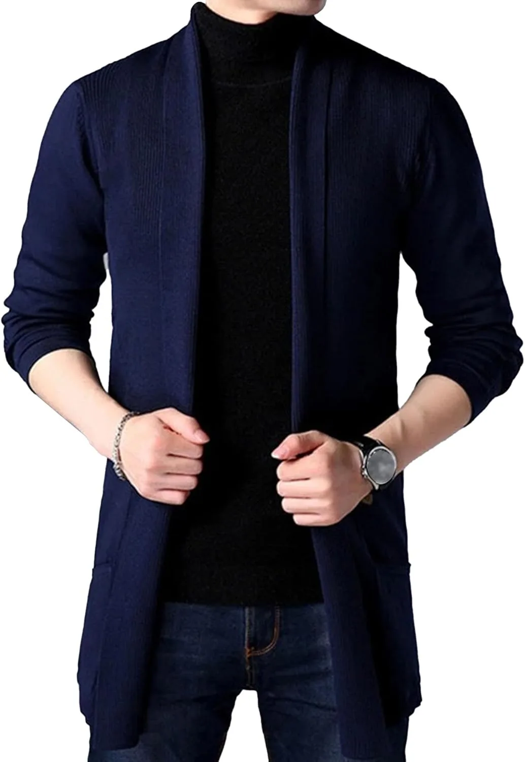 Мужской вязаный кардиган Mid-Length с воротником шаль Slim Fit JEKE-DG
Мужской вязаный кардиган Mid-Length с воротником шаль Slim Fit JEKE-DG