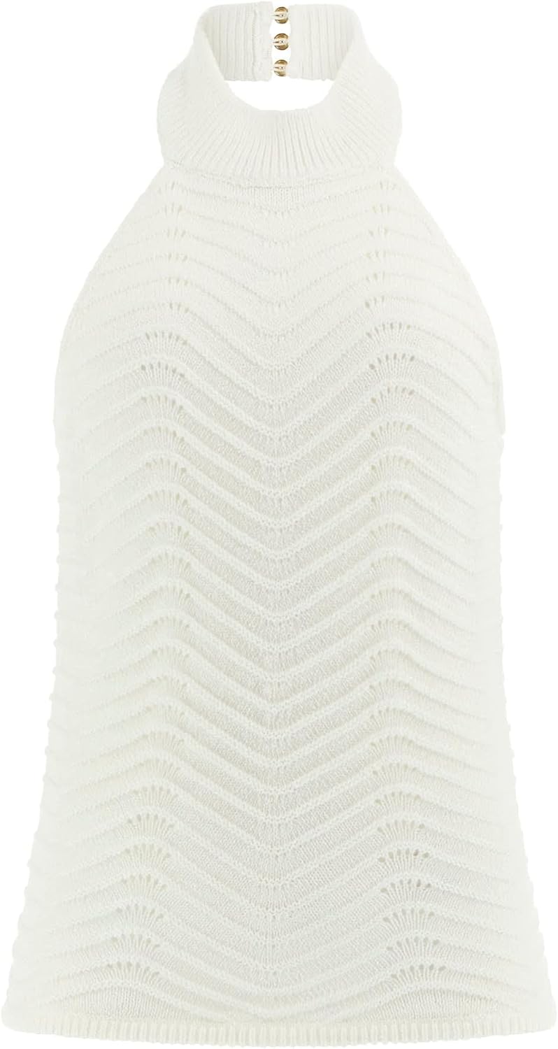 GUESS Womens Eco Sleeveless Chevron Serina Sweater, Dove White
GUESS Womens Eco Sleeveless Chevron Serina Sweater, Dove White