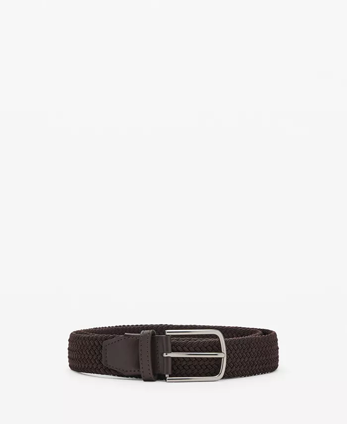 Мужской плетеный эластичный ремень Mango, коричневый
Мужской плетеный эластичный ремень Mango, коричневый