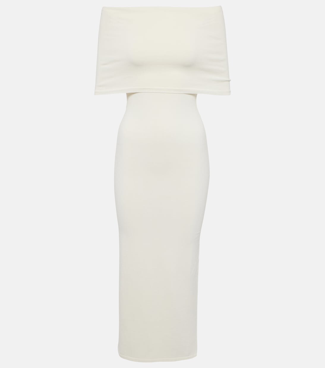 Платье миди в рубчик с открытыми плечами Wardrobe.Nyc, белый
Платье миди в рубчик с открытыми плечами Wardrobe.Nyc, белый