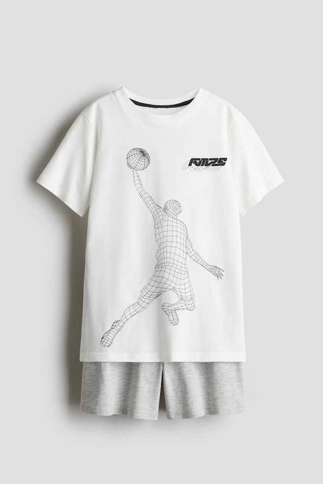 Пижама из хлопкового джерси H&M, мультиколор 
Пижама из хлопкового джерси H&M, мультиколор