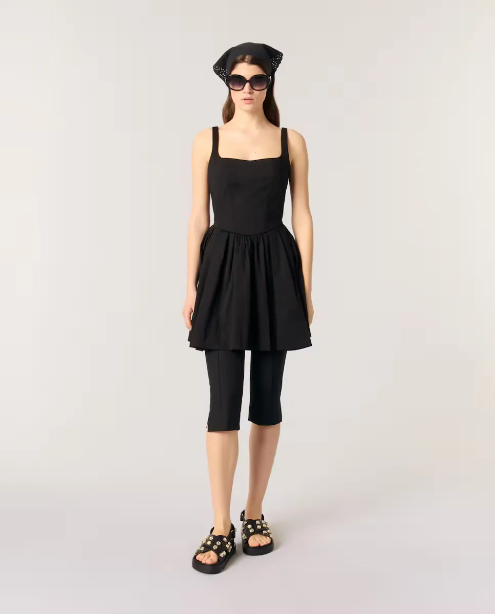 Короткое хлопковое платье Maje, черный
Короткое хлопковое платье Maje, черный