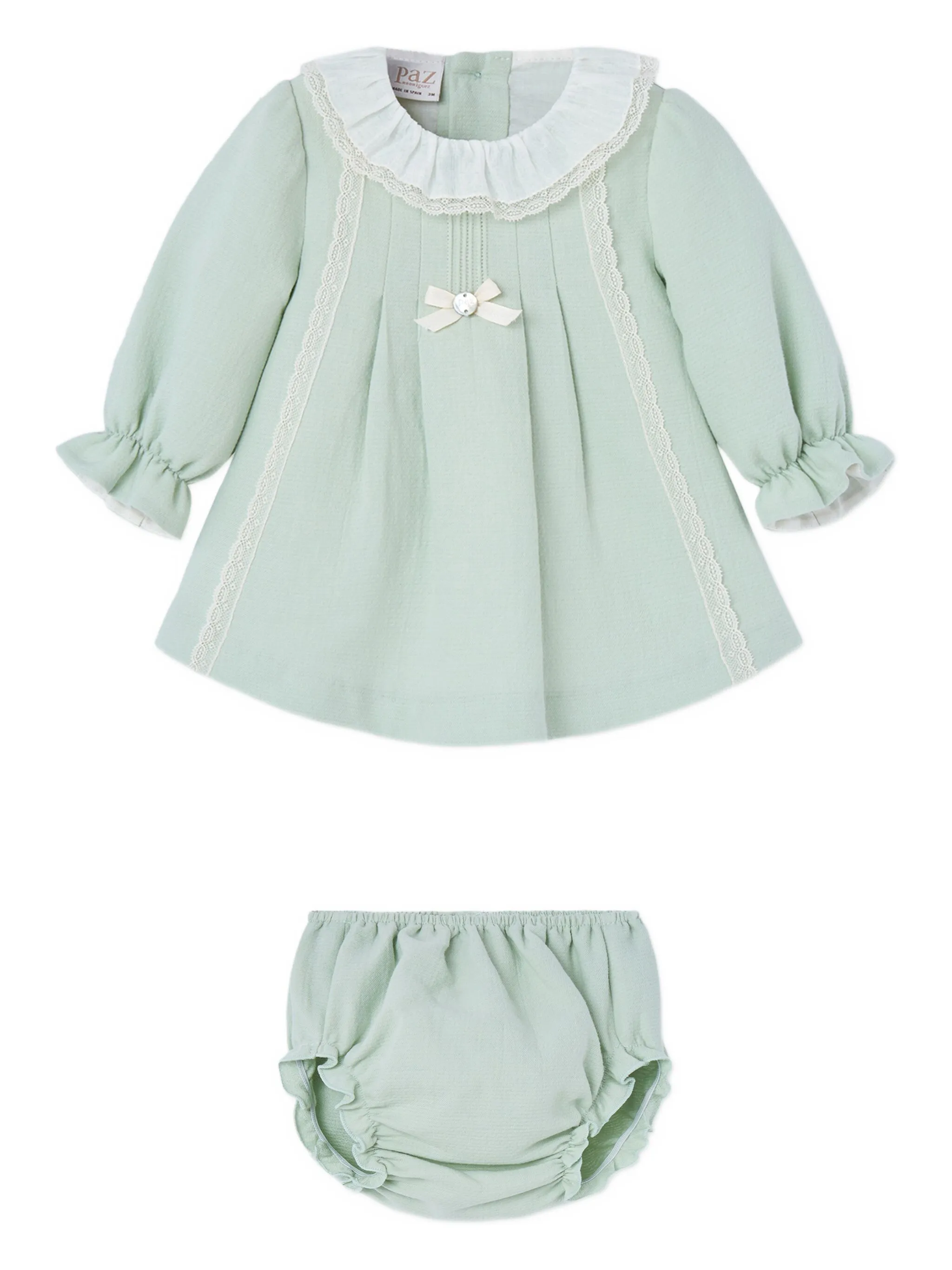 Комплект из платья и блумеров с оборками Paz Rodriguez, зеленый
Комплект из платья и блумеров с оборками Paz Rodriguez, зеленый