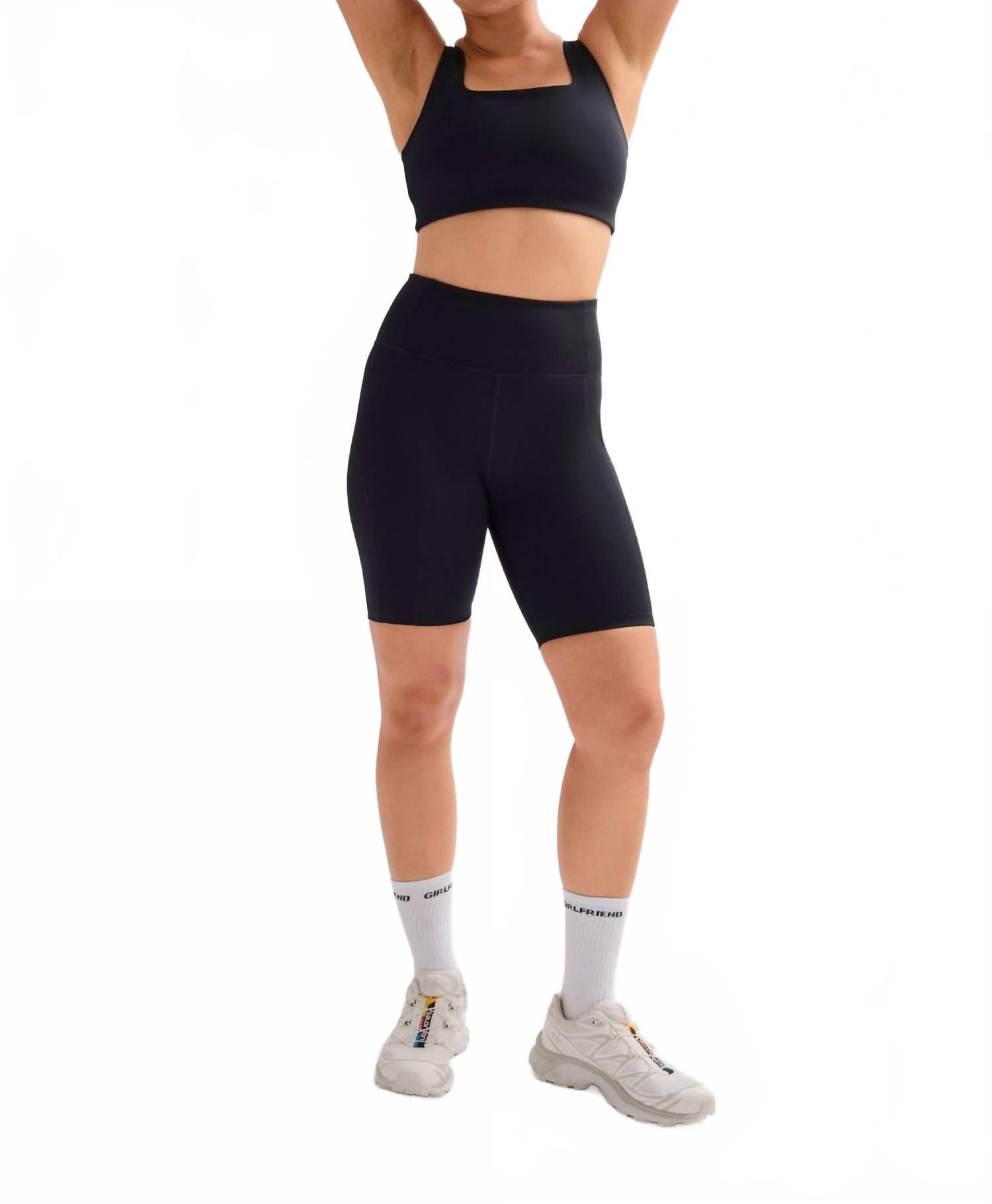 Высокие бесшовные велошорты черные Girlfriend Collective
Высокие бесшовные велошорты черные Girlfriend Collective