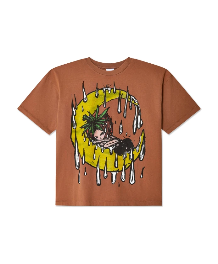 Вязаная футболка с принтом на передней части Sky High Farm, коричневый
Вязаная футболка с принтом на передней части Sky High Farm, коричневый