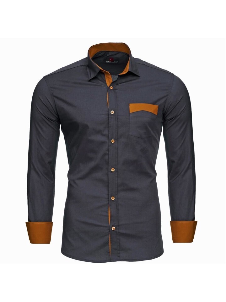 Рубашка RESLAD Hemd Two-Tone, антрацит
Рубашка RESLAD Hemd Two-Tone, антрацит