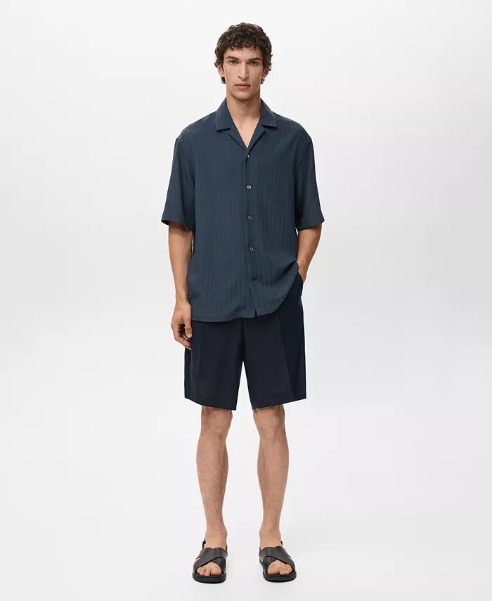 Мужская рубашка в полоску с вышивкой Mango, синий
Мужская рубашка в полоску с вышивкой Mango, синий