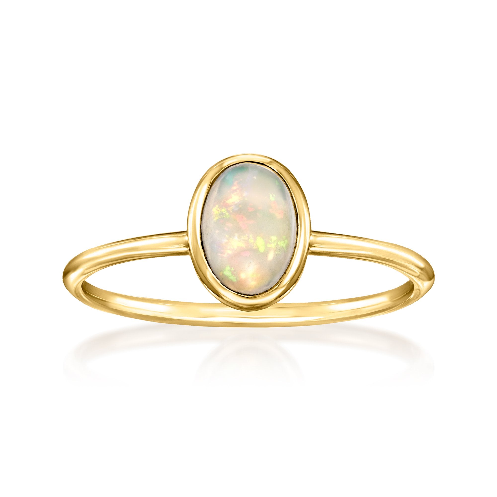 Кольцо Ross-Simons с опалом в оправе из 14-каратного желтого золота Ross-Simons, белый
Кольцо Ross-Simons с опалом в оправе из 14-каратного желтого золота Ross-Simons, белый