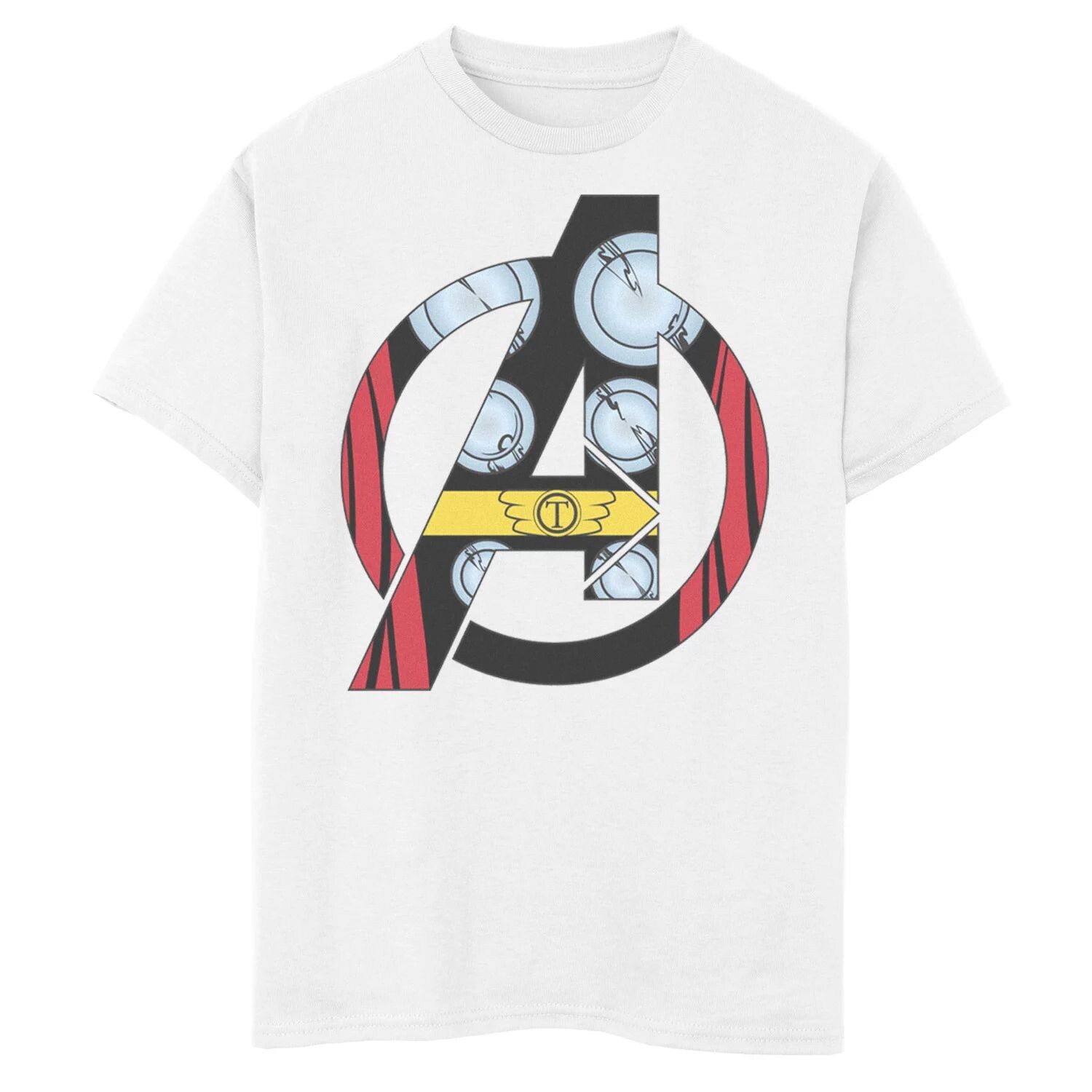 Футболка с логотипом в виде костюма Тора в стиле Мстителей Marvel для мальчиков 8–20 лет Marvel
Футболка с логотипом в виде костюма Тора в стиле Мстителей Marvel для мальчиков 8–20 лет Marvel