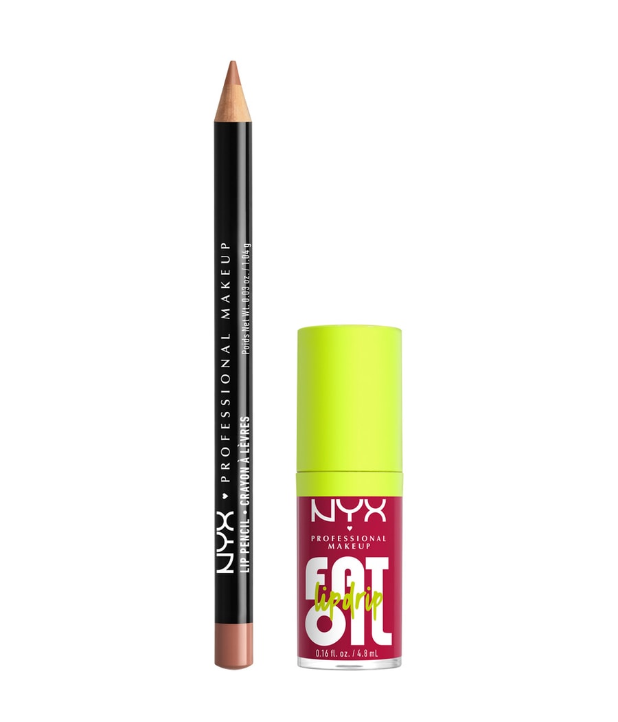 Набор для макияжа губ NYX Professional Makeup Slim Lip Pencil + Fat Oil Lip Drip, Nr. 810/05 - Natural/Newsfeed, 1 шт.
Набор для макияжа губ NYX Professional Makeup Slim Lip Pencil + Fat Oil Lip Drip, Nr. 810/05 - Natural/Newsfeed, 1 шт.