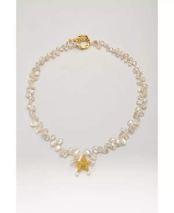 Ожерелье-Чокер с подвеской в виде морской звезды Lila из пресноводного жемчуга-лепестка Classicharms, gold
Ожерелье-Чокер с подвеской в виде морской звезды Lila из пресноводного жемчуга-лепестка Classicharms, gold