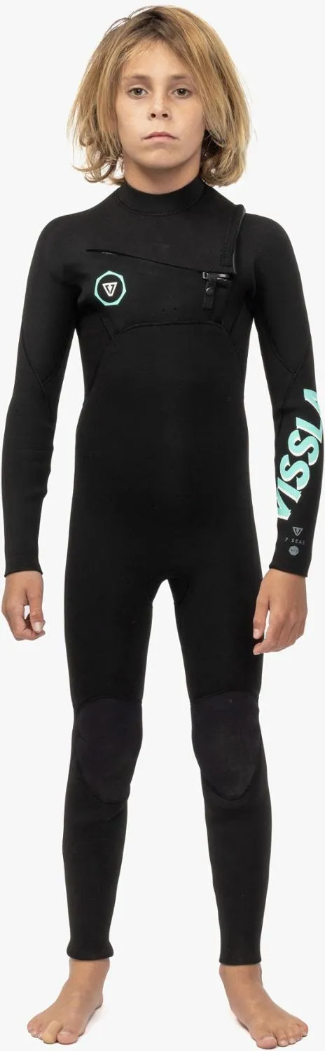 Семисезонный детский гидрокостюм с центральной молнией VISSLA, Black 
Семисезонный детский гидрокостюм с центральной молнией VISSLA, Black