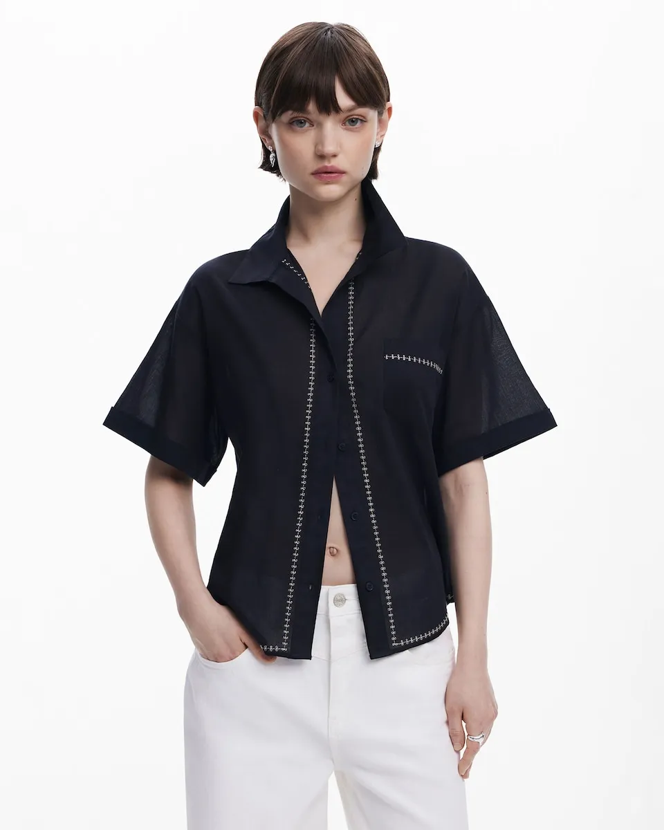 Женская рубашка свободного покроя с короткими рукавами Desigual, черный
Женская рубашка свободного покроя с короткими рукавами Desigual, черный