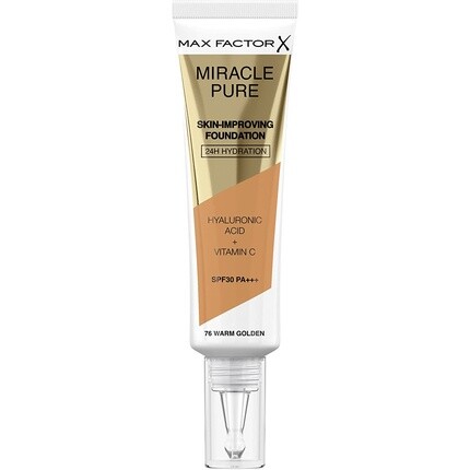 Max Factor Miracle Pure Foundation Warm Golden 76 30мл
Max Factor Miracle Pure Foundation Warm Golden 76 30мл