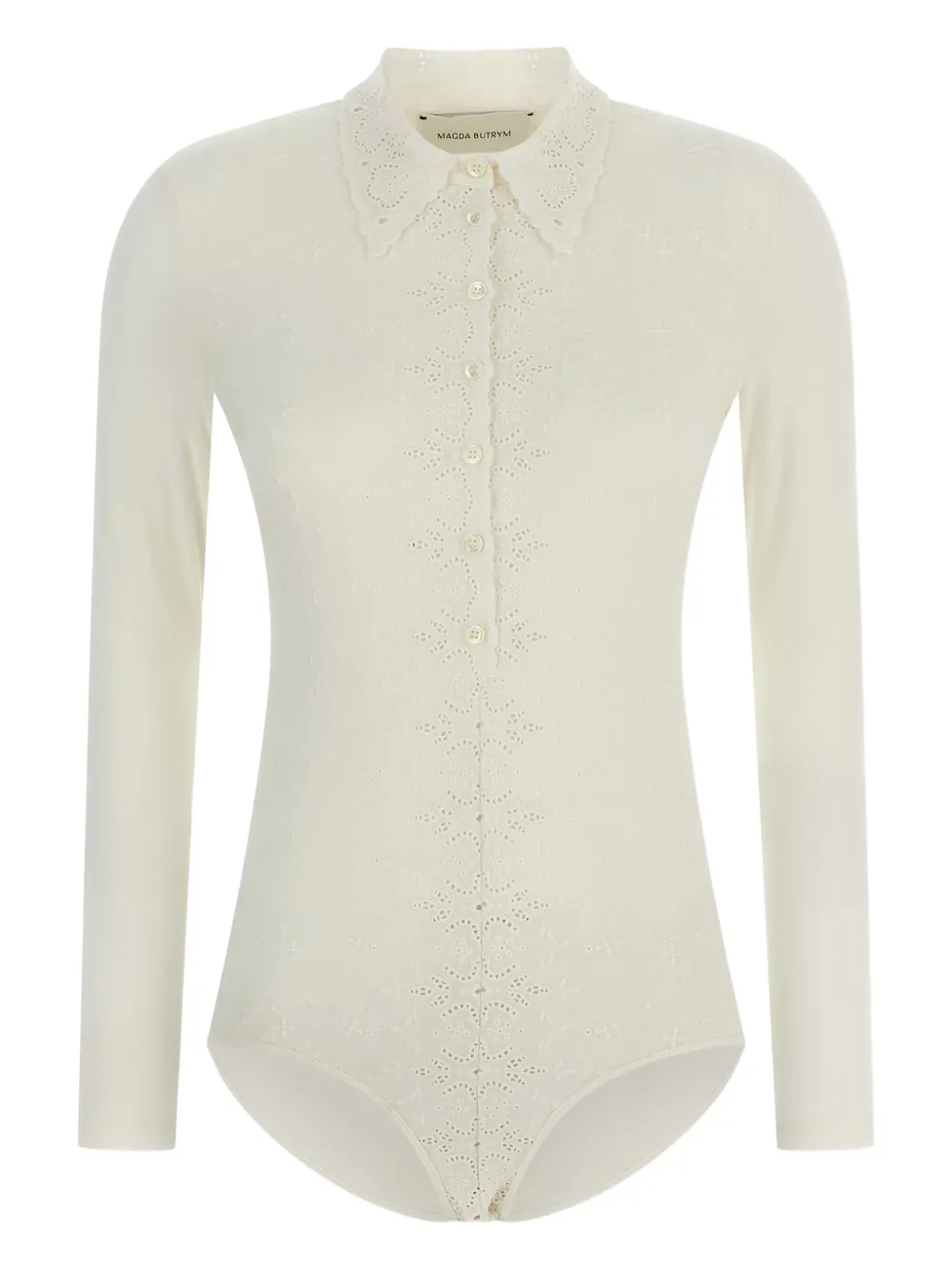 Боди с вышитым воротником Magda Butrym, нейтральный
Боди с вышитым воротником Magda Butrym, нейтральный