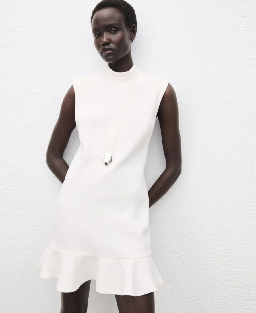 Женское платье с оборками и высоким воротником MANGO, Ecru
Женское платье с оборками и высоким воротником MANGO, Ecru