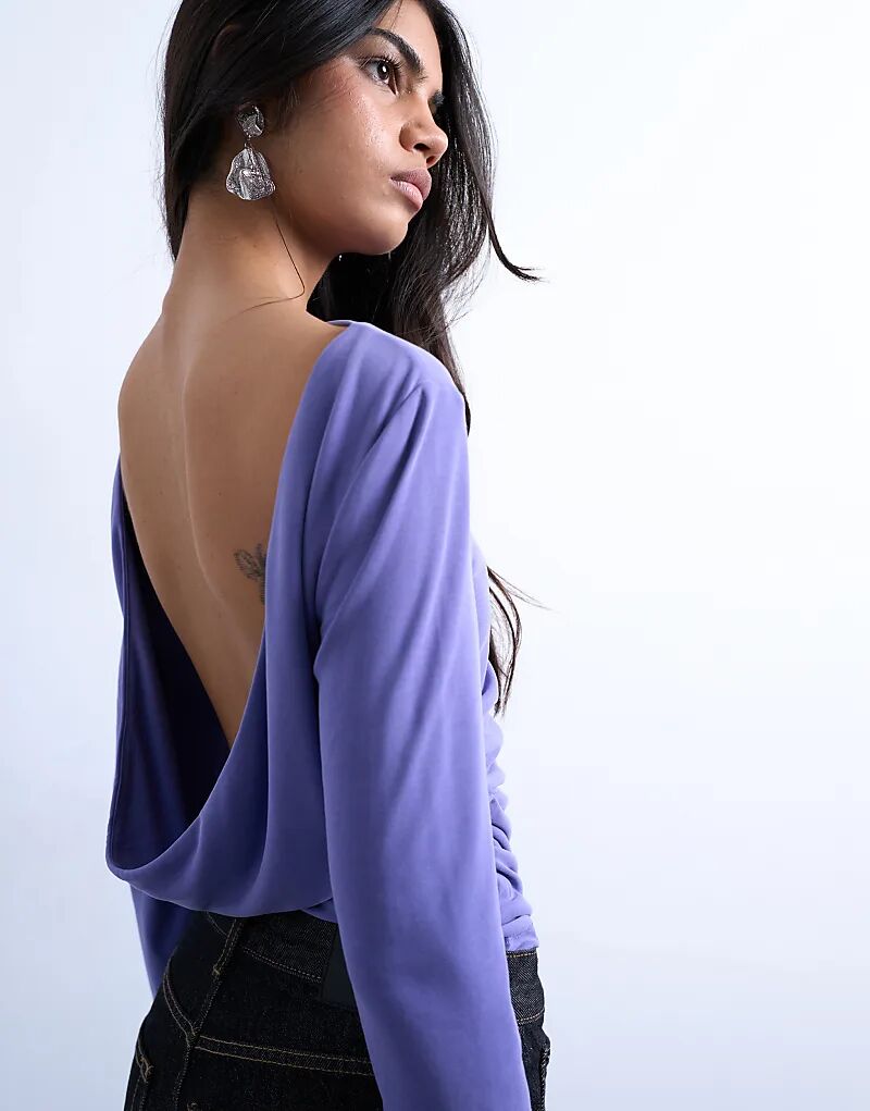 Лонгслив Topshop Cupro с длинными рукавами и капюшоном сзади, фиолетовый
Лонгслив Topshop Cupro с длинными рукавами и капюшоном сзади, фиолетовый