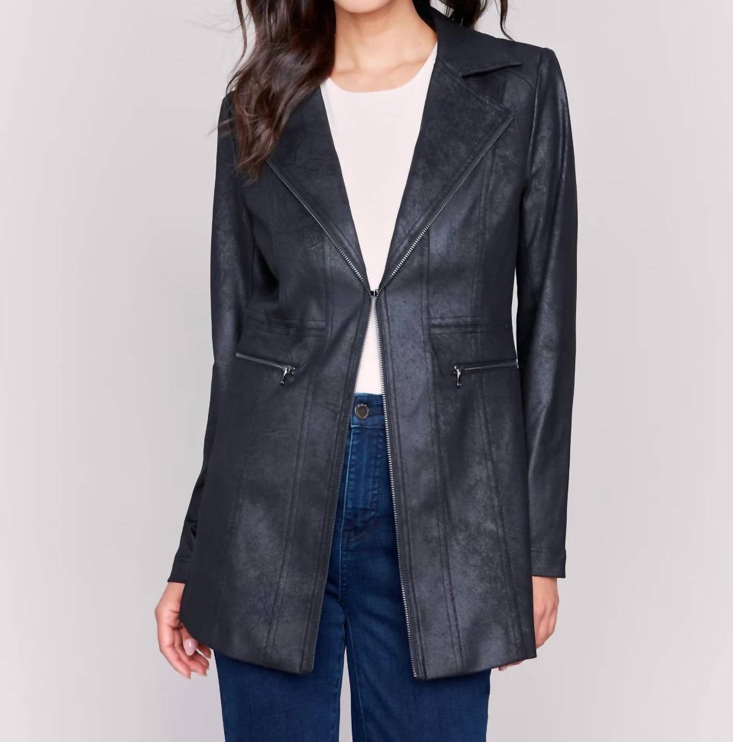 Винтажная кожаная длинная куртка черного цвета CHARLIE B
Винтажная кожаная длинная куртка черного цвета CHARLIE B