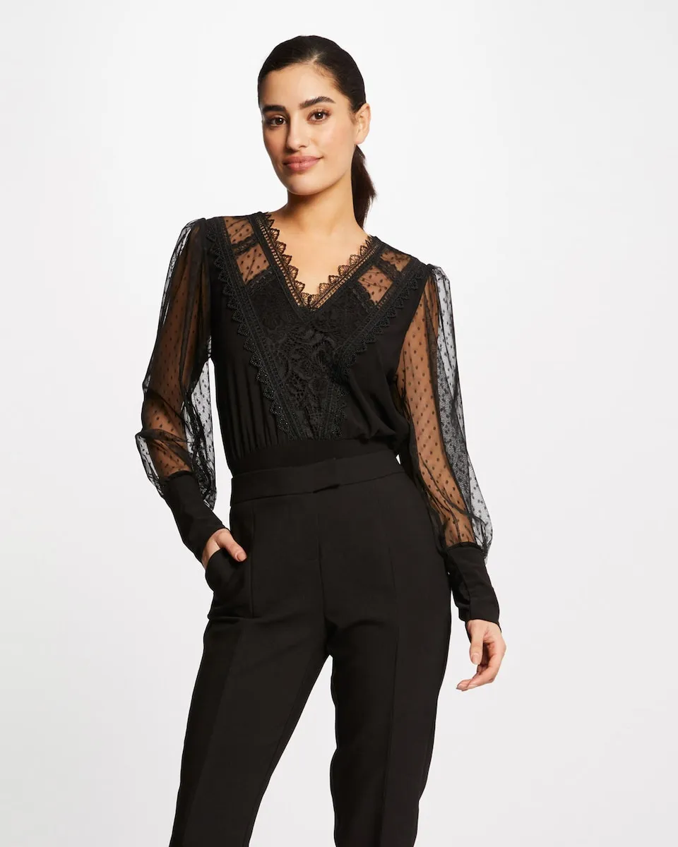 Женская футболка с длинными рукавами и плюмети Morgan, черный
Женская футболка с длинными рукавами и плюмети Morgan, черный