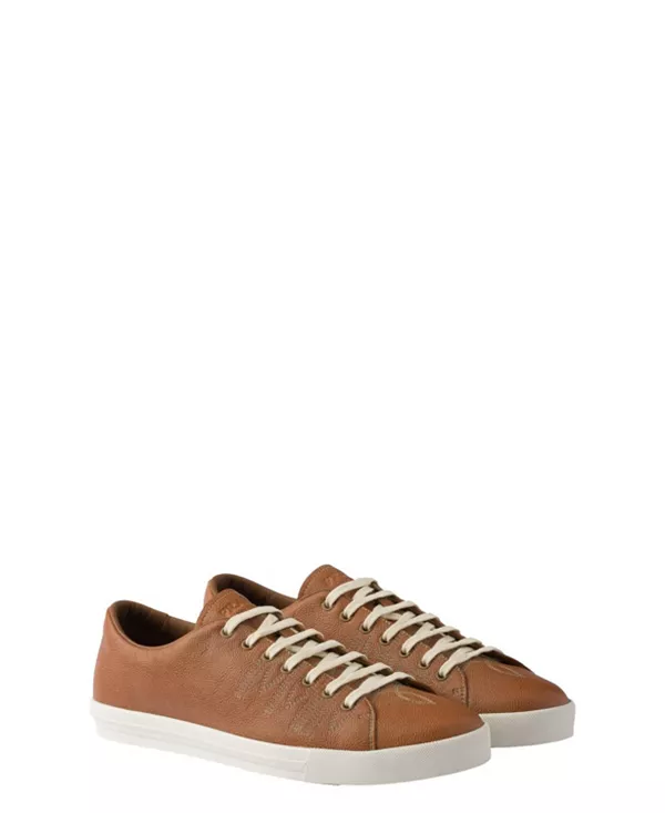 Мужские кроссовки из состаренной кожи Prada, коричневый
Мужские кроссовки из состаренной кожи Prada, коричневый