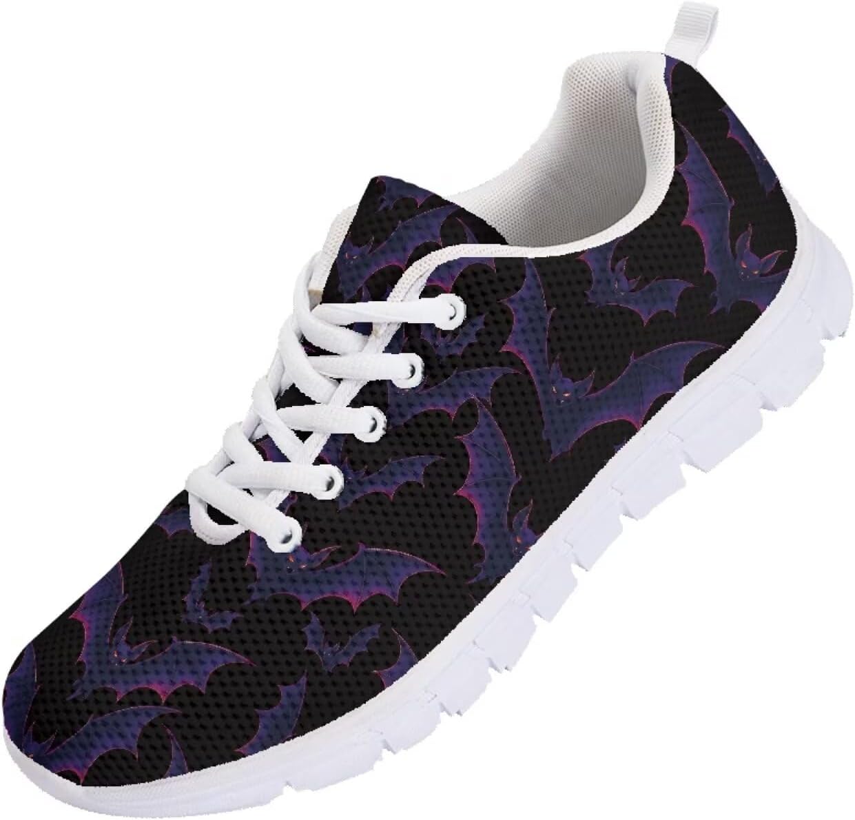 Кроссовки Forchrinse на Хэллоуин для женщин и мужчин, дышащие, с шнуровкой, для прогулок, повседневные сетчатые, противоскользящие теннисные туфли, Halloween Bats
Кроссовки Forchrinse на Хэллоуин для женщин и мужчин, дышащие, с шнуровкой, для прогулок, повседневные сетчатые, противоскользящие теннисные туфли, Halloween Bats