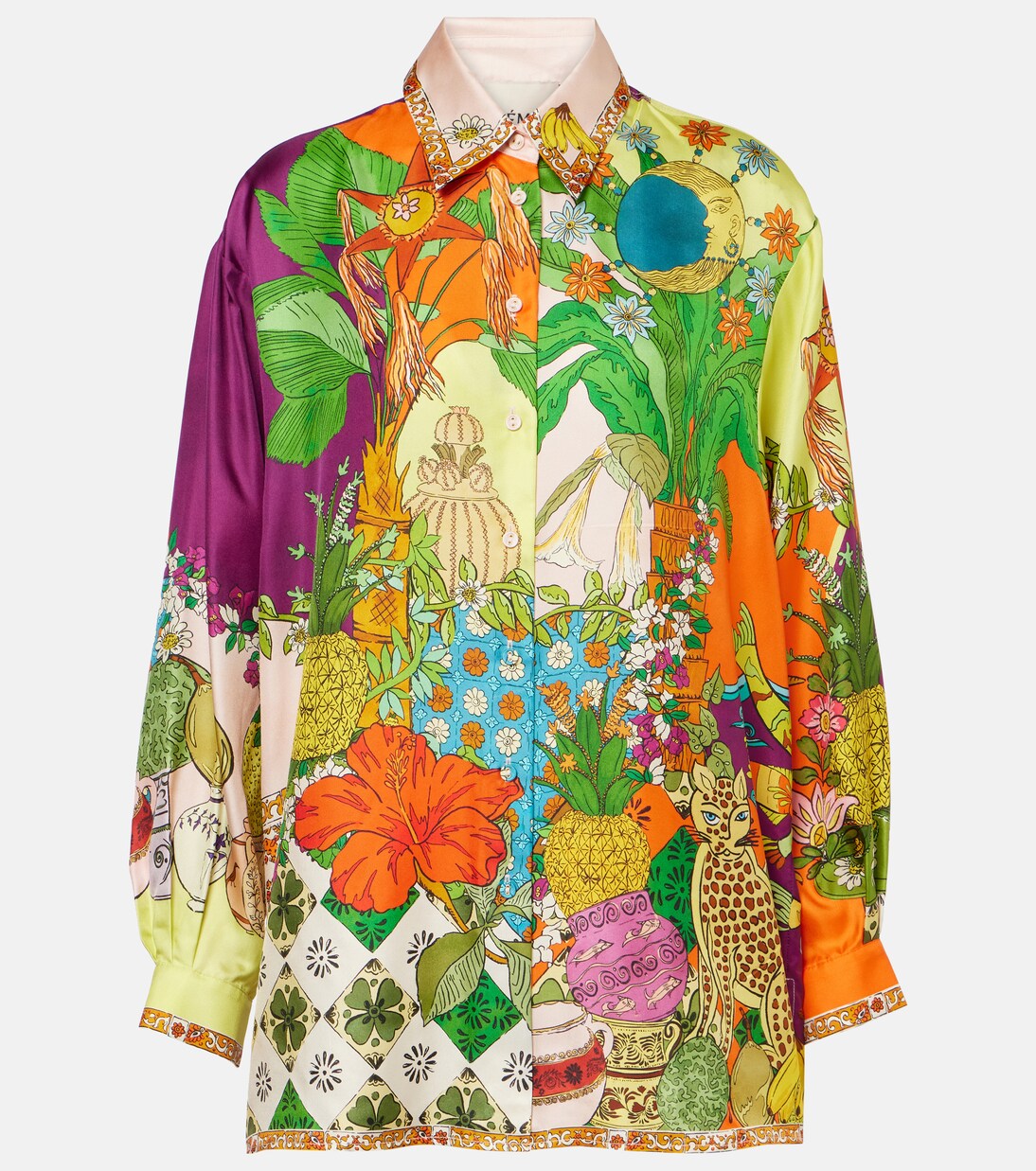 Рубашка из шелкового твила с тигровым принтом Alémais, разноцветный
Рубашка из шелкового твила с тигровым принтом Alémais, разноцветный