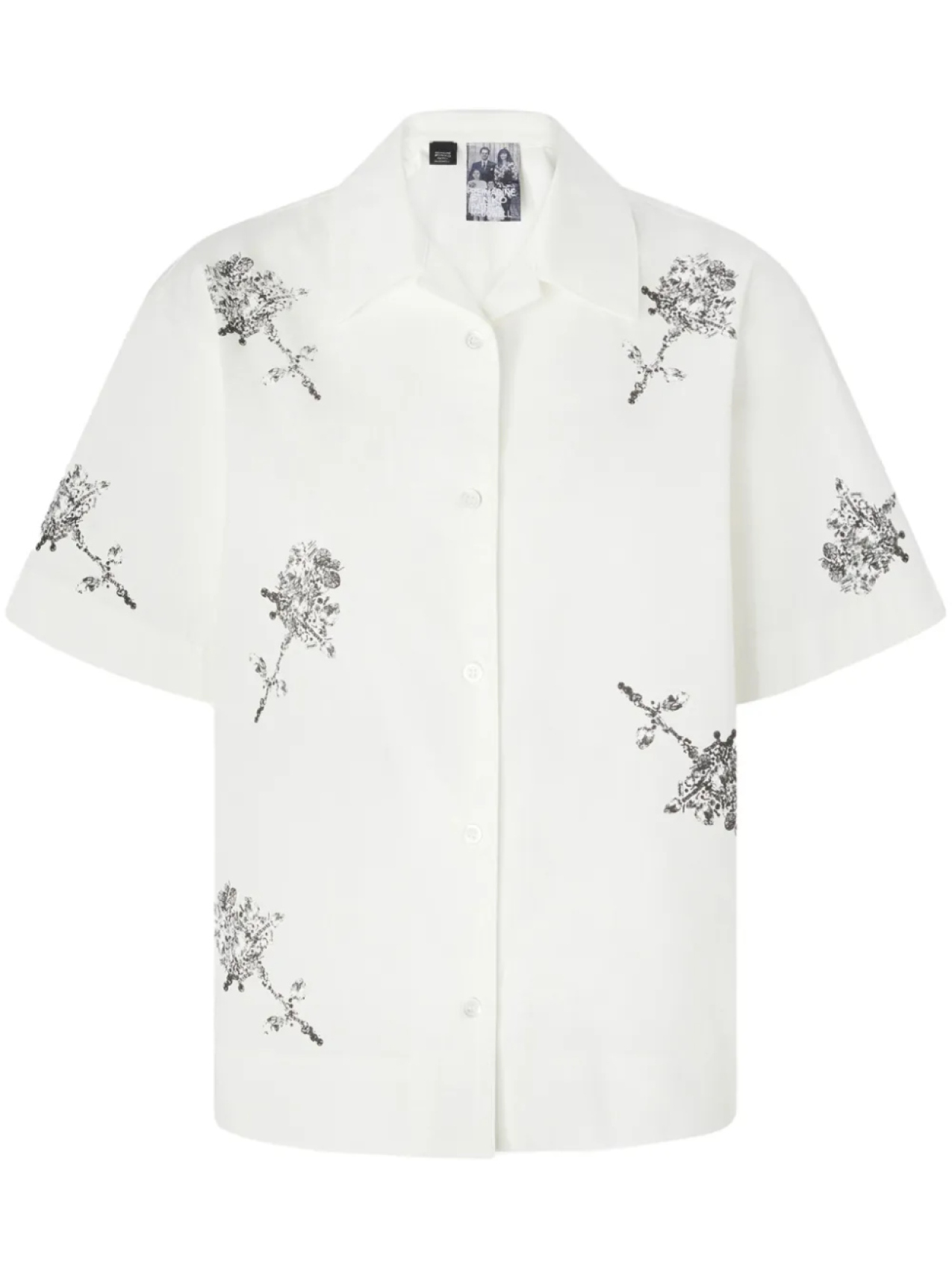 Рубашка с цветочным принтом PINKO, белый 
Рубашка с цветочным принтом PINKO, белый
