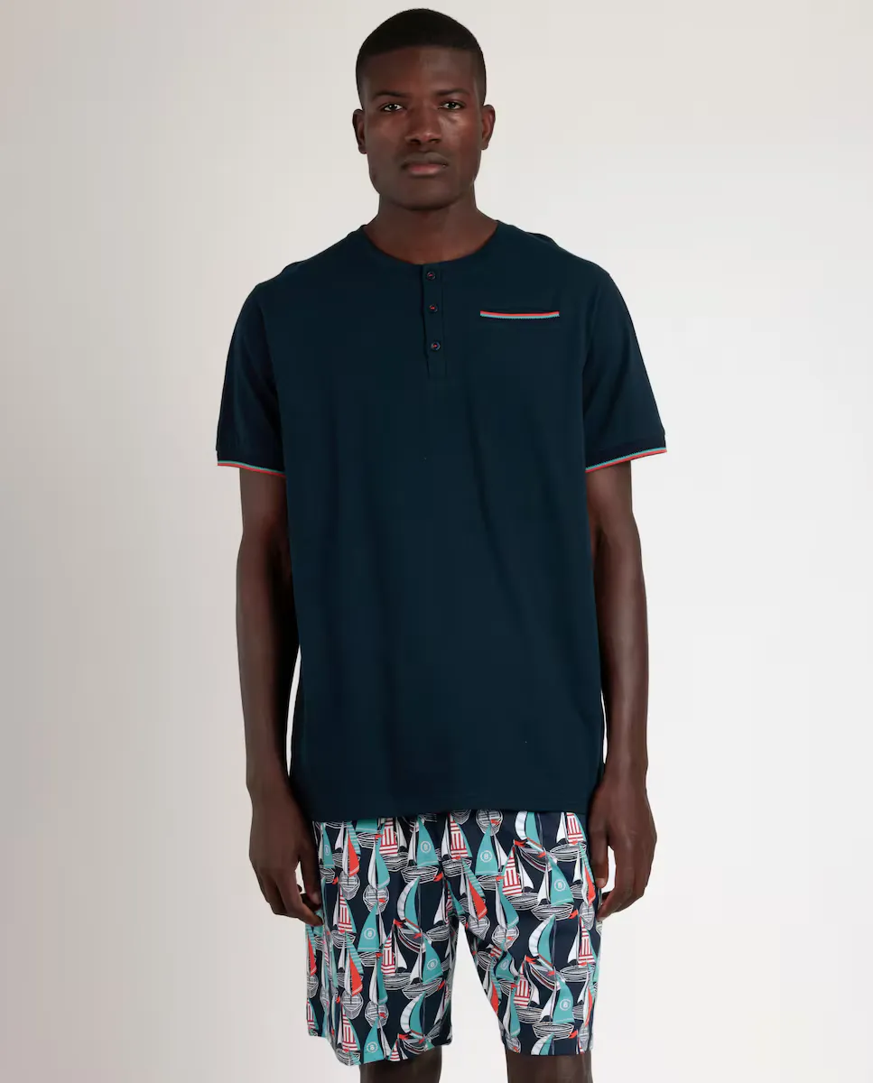 Мужская короткая темно-синяя трикотажная пижама Admas, темно-синий
Мужская короткая темно-синяя трикотажная пижама Admas, темно-синий