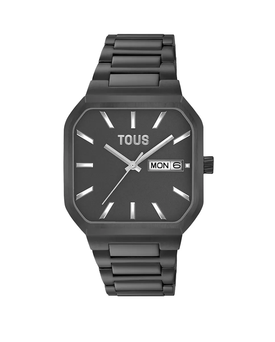 Аналоговые часы с подсветкой и стальным браслетом с черным IP-адресом Tous, серый
Аналоговые часы с подсветкой и стальным браслетом с черным IP-адресом Tous, серый