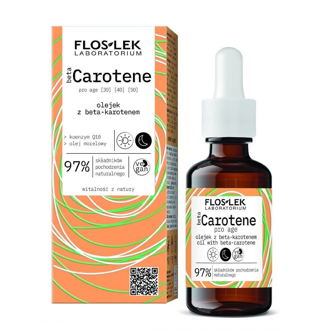 Floslek, Beta Carotene, Масло с бета-каротином для дня и ночи, 30мл Flos-Lek
Floslek, Beta Carotene, Масло с бета-каротином для дня и ночи, 30мл Flos-Lek