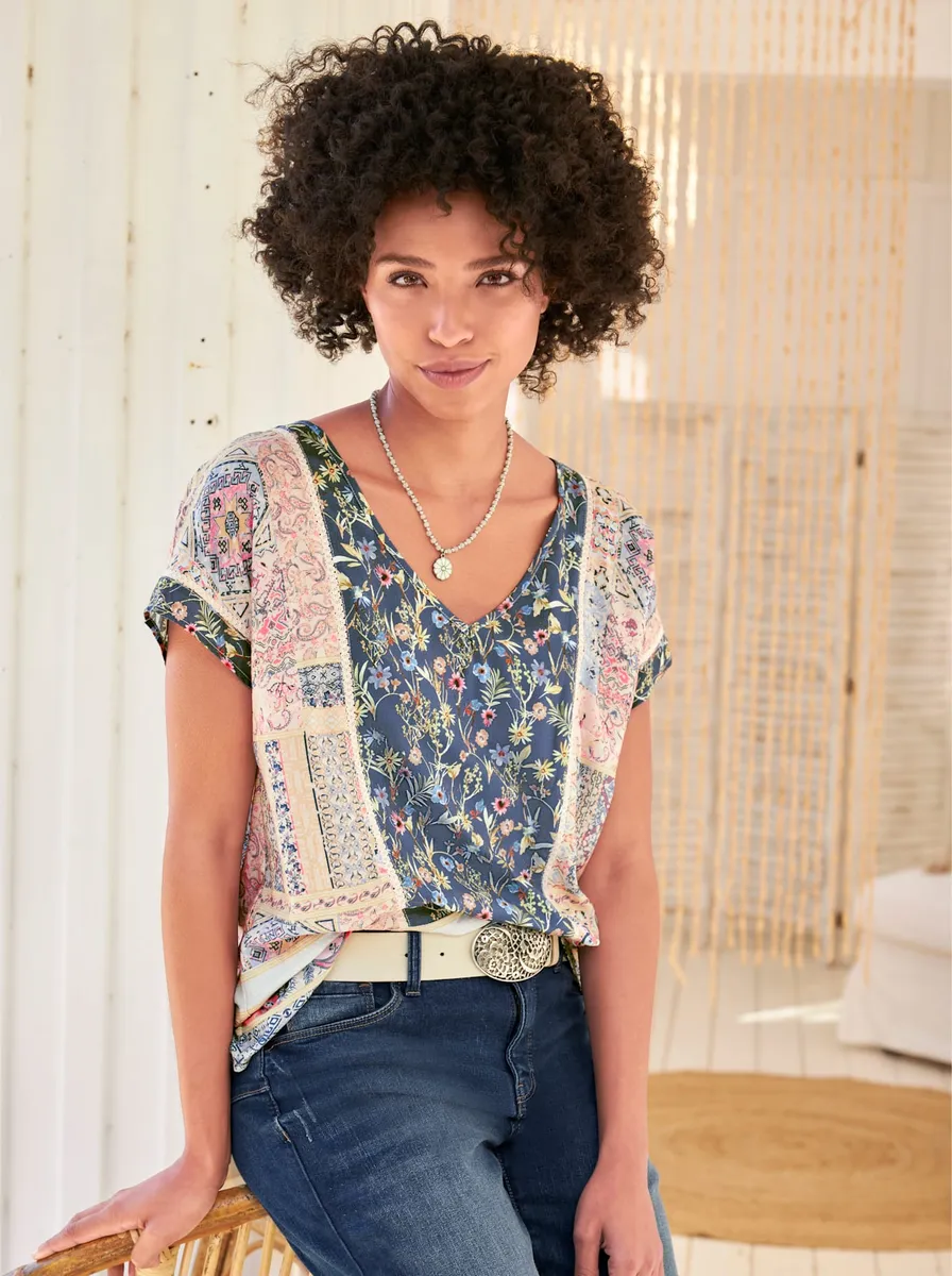 Блузка Heine с принтом, цвет Jeansblau-Hellrosé-Bedruckt
Блузка Heine с принтом, цвет Jeansblau-Hellrosé-Bedruckt