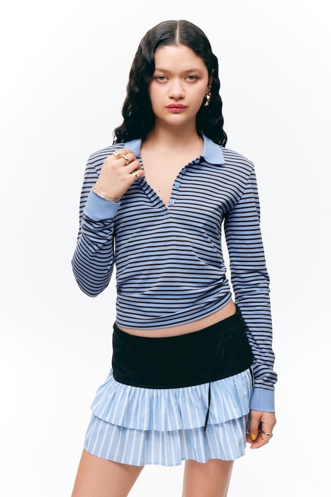 Рубашка поло с длинными рукавами Monki, синий
Рубашка поло с длинными рукавами Monki, синий