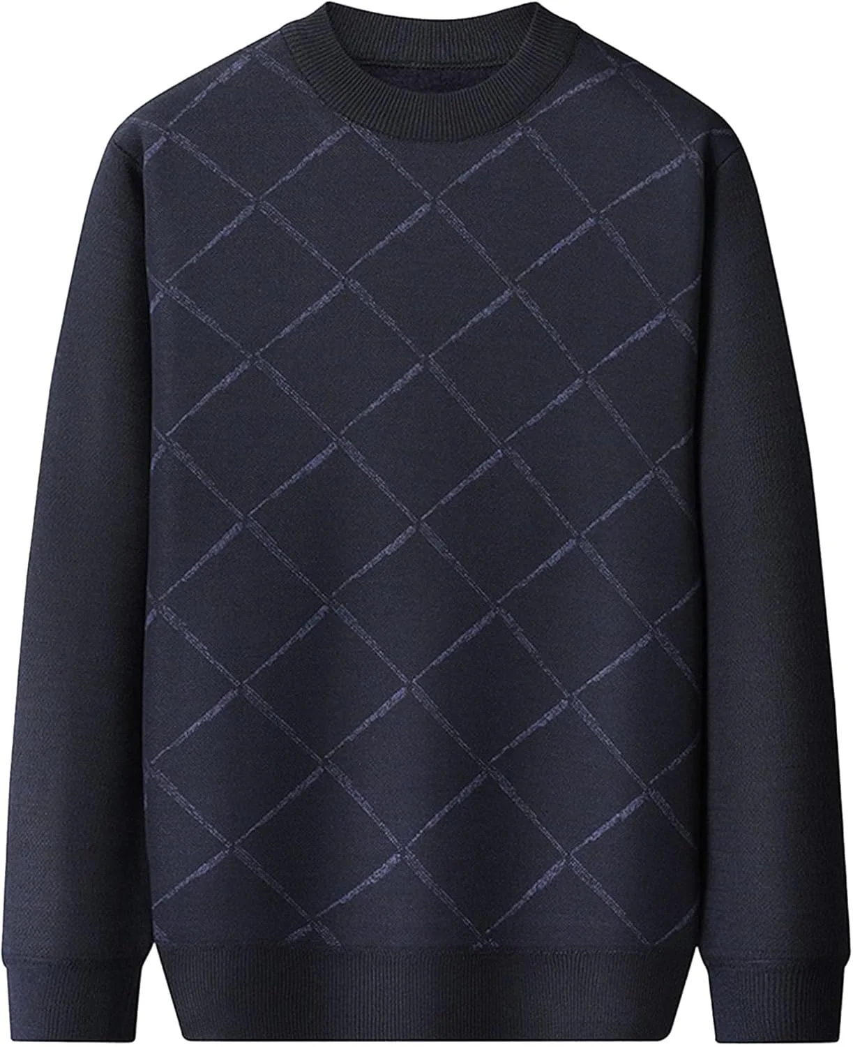 Мужской зимний свитер с ромбовидным узором, удобный пуловер с рифленым низом
Мужской зимний свитер с ромбовидным узором, удобный пуловер с рифленым низом