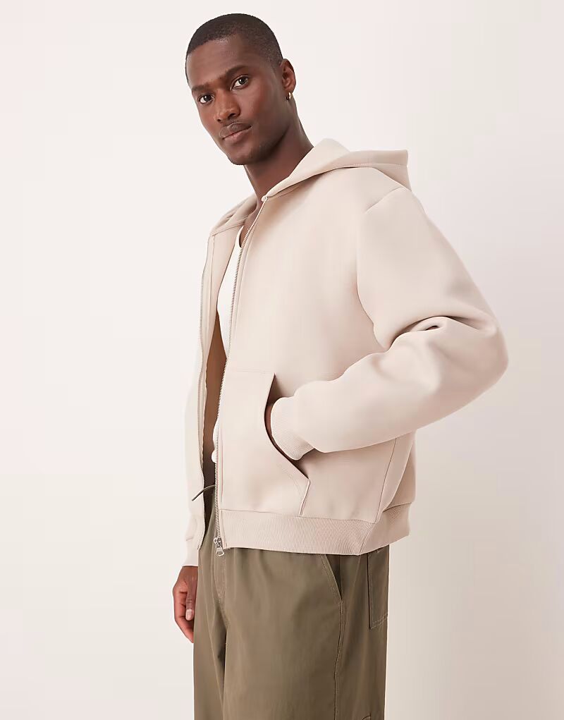 Толстовка свободного кроя ASOS DESIGN из плотной ткани с капюшоном и застежкой-молнией бежевого цвета
Толстовка свободного кроя ASOS DESIGN из плотной ткани с капюшоном и застежкой-молнией бежевого цвета