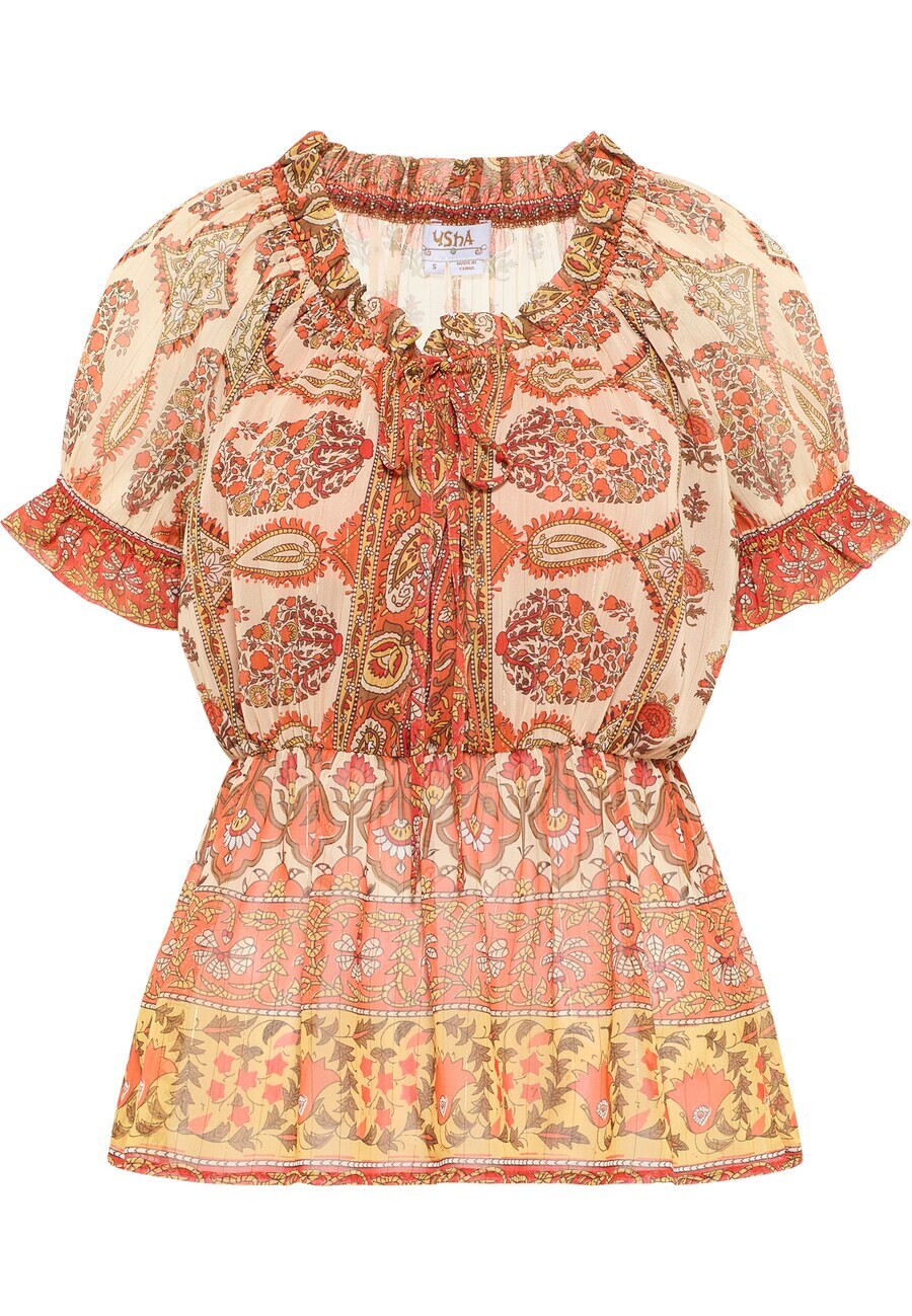 Блузка с коротким рукавом usha FESTIVAL Blouse, оранжевый
Блузка с коротким рукавом usha FESTIVAL Blouse, оранжевый