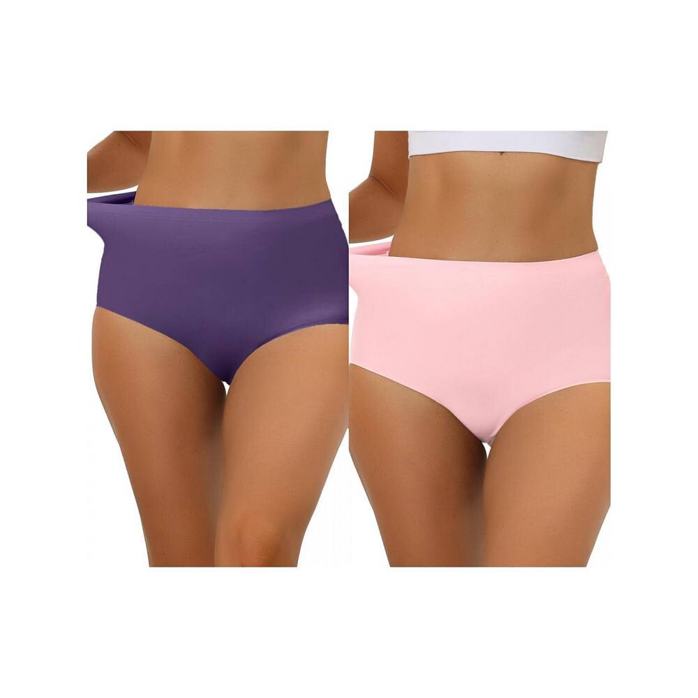 2 упаковки женских эластичных трусов с высокой талией, дышащее хипстерское нижнее белье без следов ALLEGRA K, цвет Dark Purple Mid Pink
2 упаковки женских эластичных трусов с высокой талией, дышащее хипстерское нижнее белье без следов ALLEGRA K, цвет Dark Purple Mid Pink