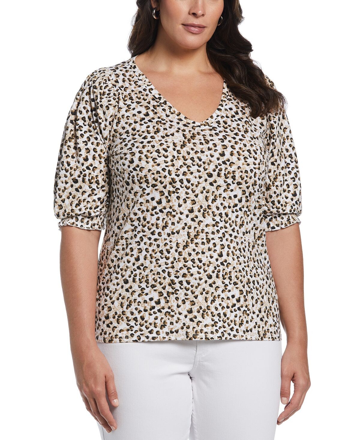 Хлопковый топ больших размеров с присборенными рукавами до локтя ELLA Rafaella
Хлопковый топ больших размеров с присборенными рукавами до локтя ELLA Rafaella