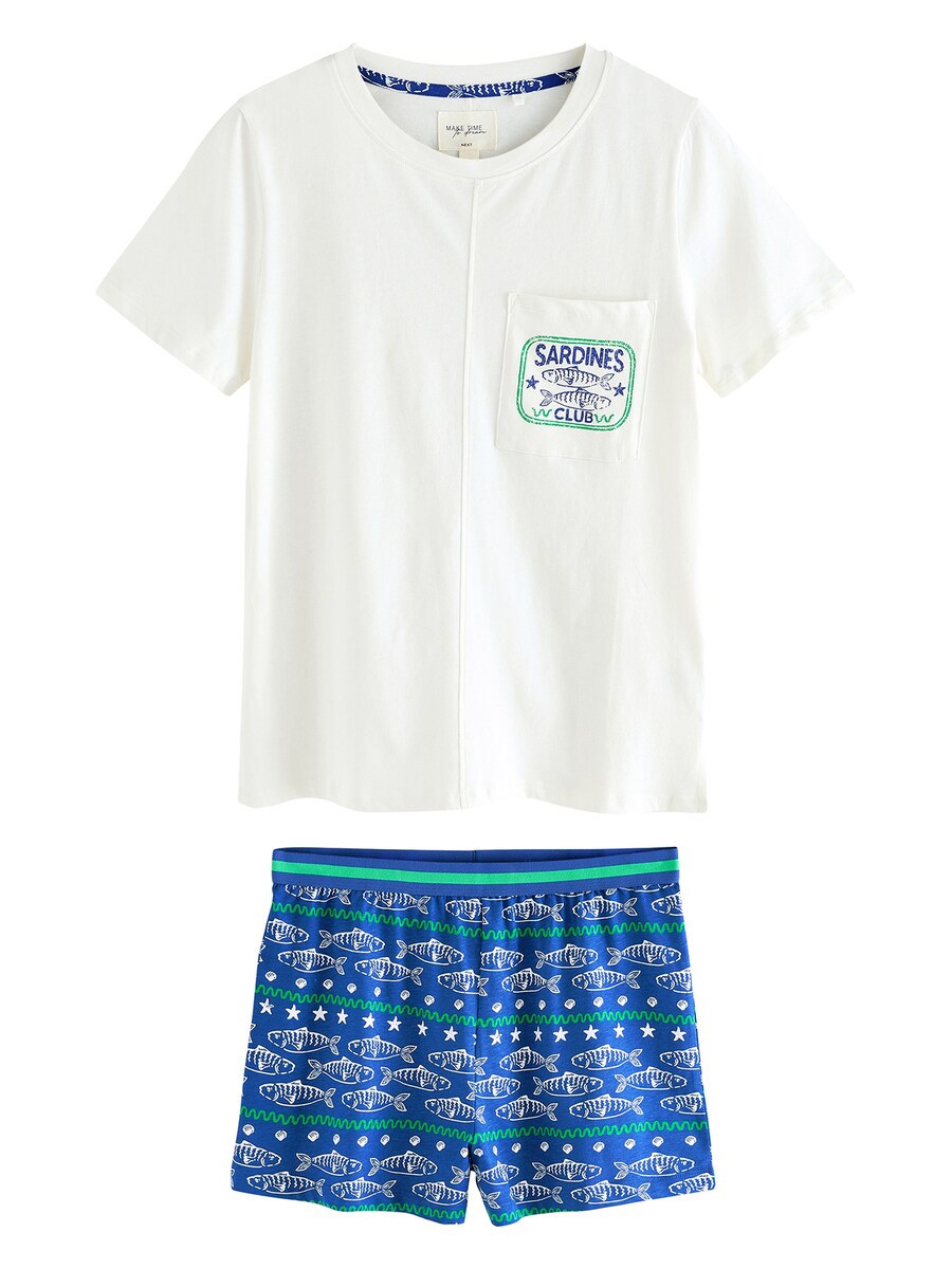 Короткий пижамный комплект Next, темно-синий
Короткий пижамный комплект Next, темно-синий