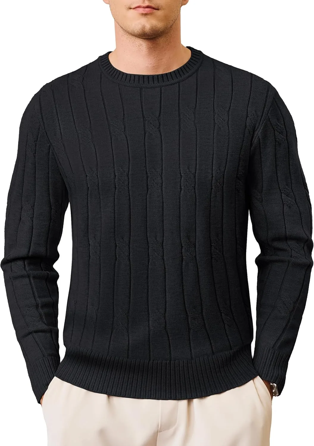 Tacvasen мужской свитер с косой вязкой и длинными рукавами
Tacvasen мужской свитер с косой вязкой и длинными рукавами