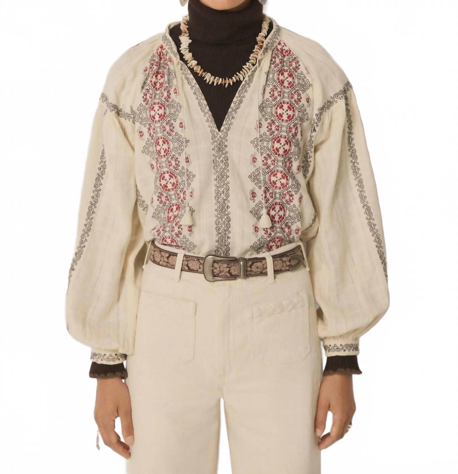 Maison Hotel Блуза с вышивкой Virgina цвета экрю Danubio
Maison Hotel Блуза с вышивкой Virgina цвета экрю Danubio