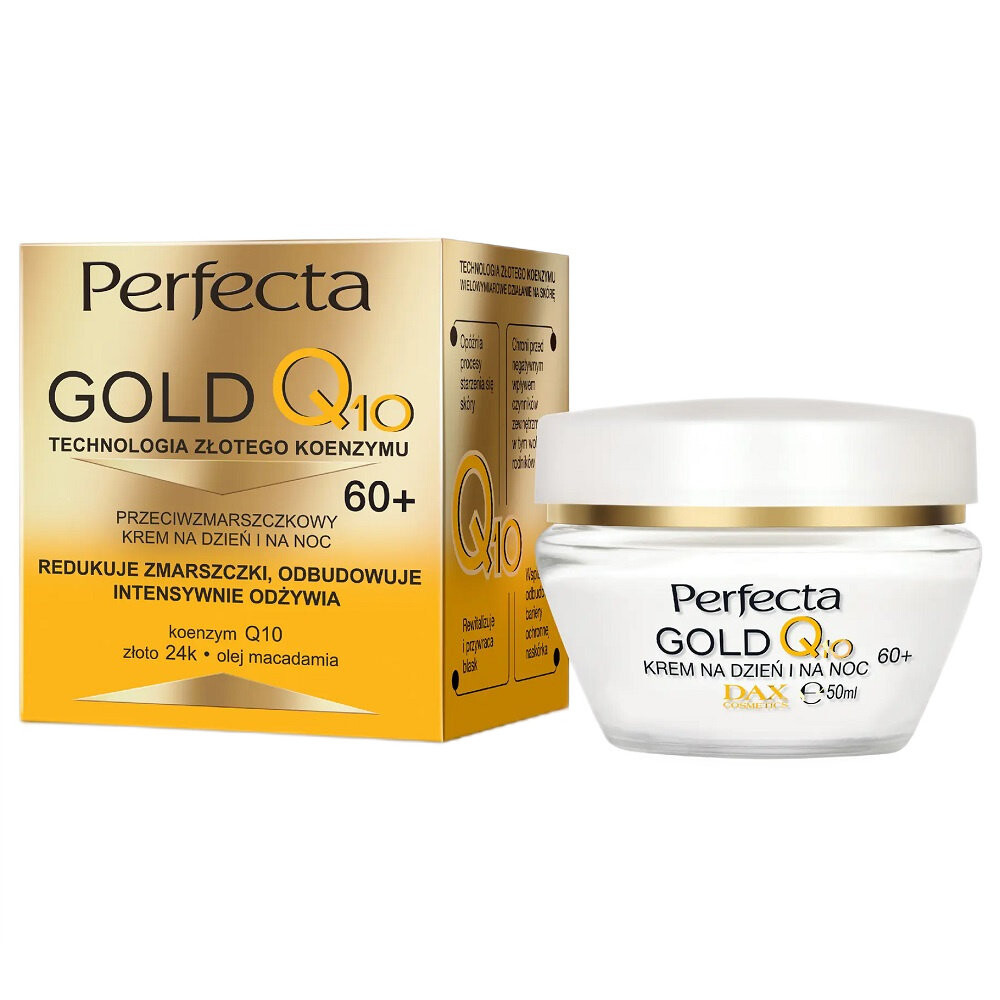 Perfecta, Gold Q10, дневной и ночной крем против морщин 60+, 50мл
Perfecta, Gold Q10, дневной и ночной крем против морщин 60+, 50мл