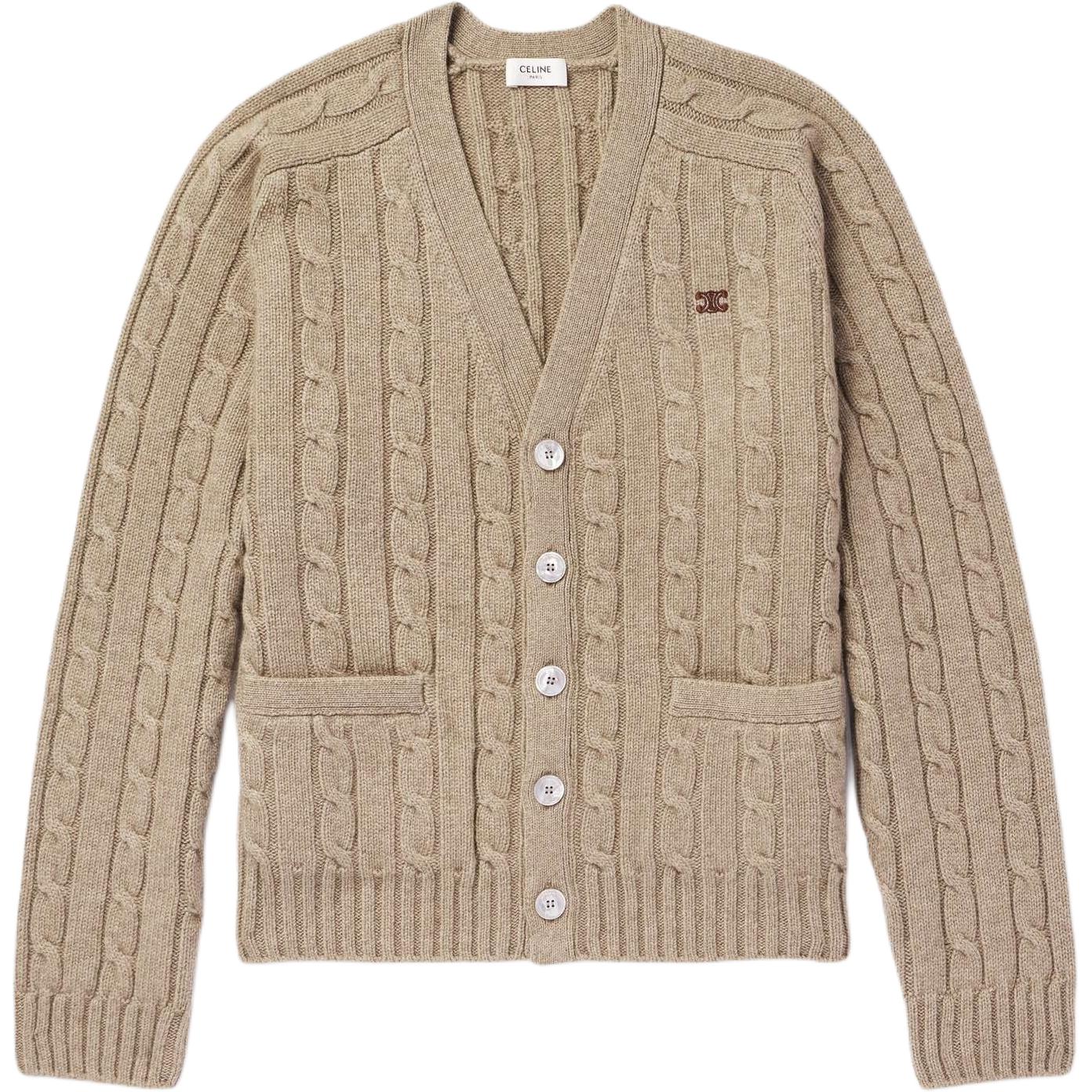 Кардиган из кашемира CELINE с косой вязкой Triomphe, светло-бежевый
Кардиган из кашемира CELINE с косой вязкой Triomphe, светло-бежевый