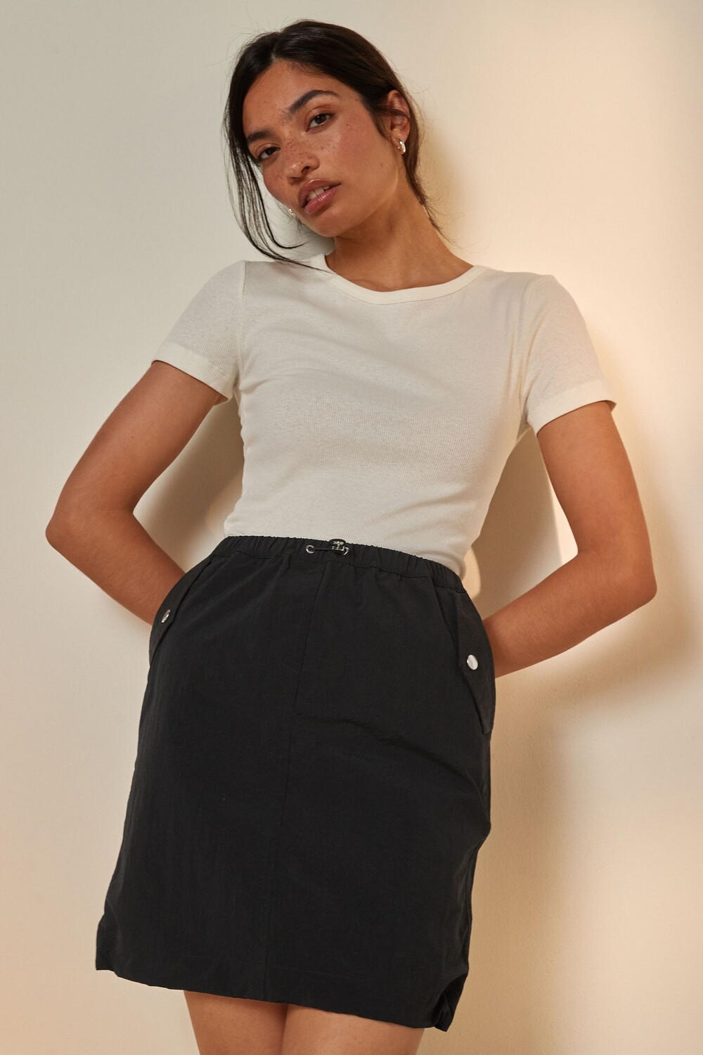 Мини юбка карго Next, черный
Мини юбка карго Next, черный