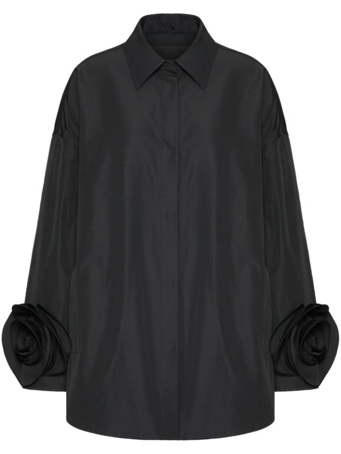 Valentino Garavani платье-рубашка с цветочной аппликацией, черный
Valentino Garavani платье-рубашка с цветочной аппликацией, черный