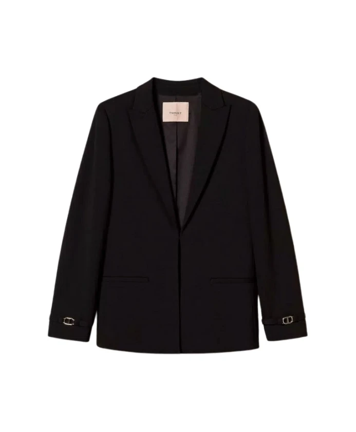 Элегантный миланский трикотажный блейзер с изысканными деталями. Twinset, черный
Элегантный миланский трикотажный блейзер с изысканными деталями. Twinset, черный