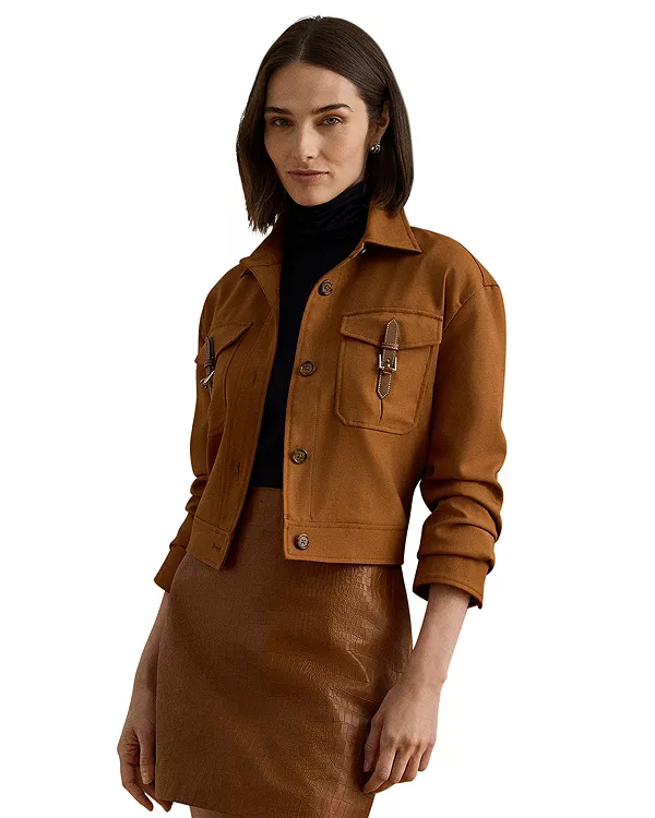 Укороченная куртка из саржи с пряжкой Ralph Lauren, коричневый
Укороченная куртка из саржи с пряжкой Ralph Lauren, коричневый
